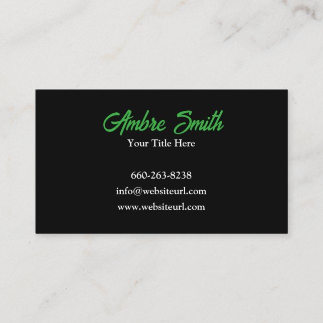 Modern & Clean Lawn Care Service Business Card (Front)
