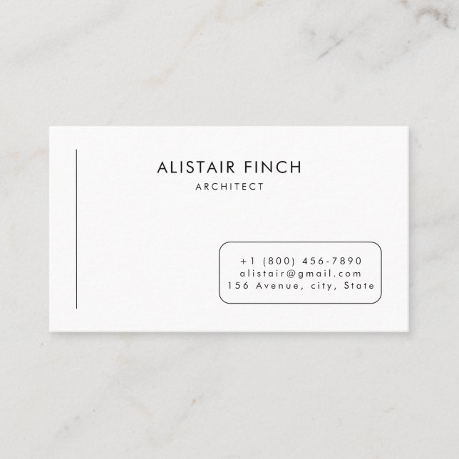 Modern Clean Minimal Business Card Template (Front)