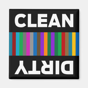 Modern Clean or Dirty Dishwasher Magnet
