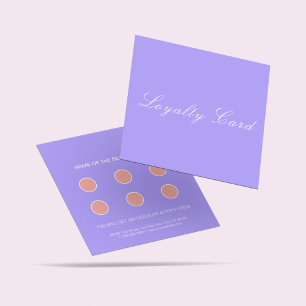 Modern Clean Pastel Blue Customer Loyalty Reward Square Business Card