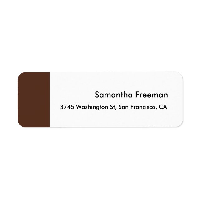 Modern Clean Plain Brown White Minimalist (Front)