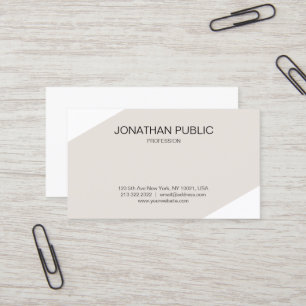 Modern Clean Plain Elegant Consultant Creative Business Card