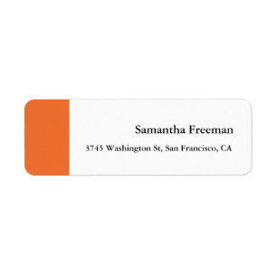 Modern Clean Plain Orange White Minimalist