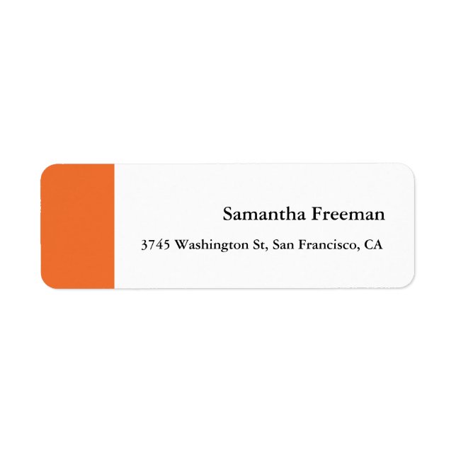 Modern Clean Plain Orange White Minimalist (Front)