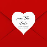 Modern Clean Save the date Wedding Announcement Heart Sticker<br><div class="desc">Introducing our "Modern Clean Save the Date Wedding Announcement Heart Sticker, " where simplicity meets heartfelt charm. With its sleek design and endearing heart shape, this sticker encapsulates the essence of modern romance. Its clean lines and understated elegance make it a versatile addition to any wedding theme. What sets it...</div>