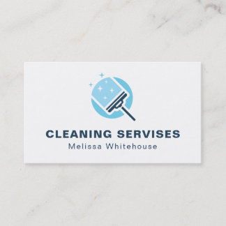 Modern Cleaning House Maid Services Business Card