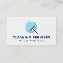 Modern Cleaning House Maid Services Business Card