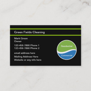 Modern Cleaning Service Business Cards