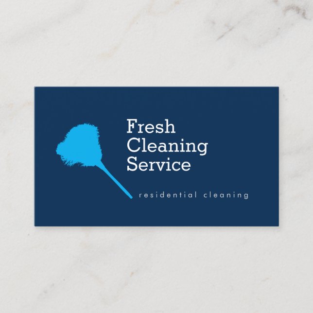 Modern Cleaning Service, Housekeeper II Business Card (Front)