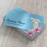 Modern Cleaning Service Silver Spray Baby Blue Business Card<br><div class="desc">Modern Cleaning Service Silver Spray Baby Blue Business Card.</div>