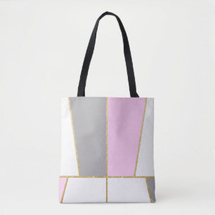 modern clear  elegant faux gold glitter pattern tote bag