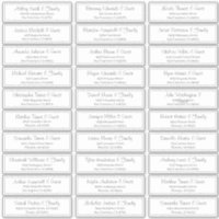 Modern Clear Wedding Guest Names Address Sticker