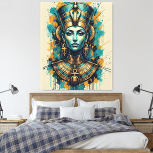 Modern Cleopatra – Abstract Liquid Colors Art Canvas Print