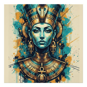 Modern Cleopatra – Abstract Liquid Colors Art Photo Print