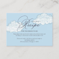 Modern Cloud Bridal Shower Recipe Request