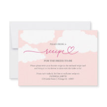 Modern Cloud Bridal Shower Recipe Request