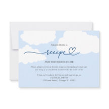 Modern Cloud Bridal Shower Recipe Request