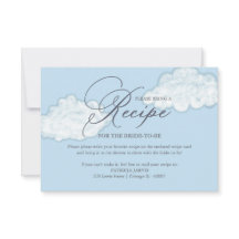 Modern Cloud Bridal Shower Recipe Request