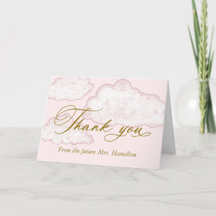 Modern Cloud Custom Photo Bridal Shower Thank You Card