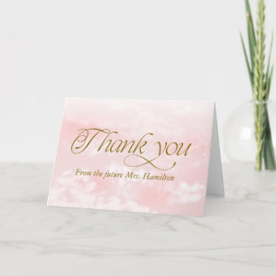 Modern Cloud Custom Photo Bridal Shower Thank You Card