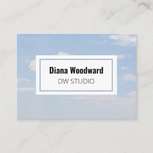 Modern Clouds Photo Business Card