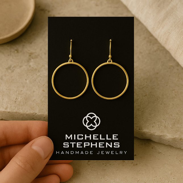 Modern Clover Logo Jewellery Earring Holder Black (Creator Uploaded)