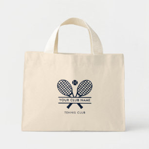 Modern Club Name Tennis Team Swag Mini Tote Bag