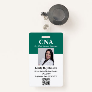 Modern CNA ID Badge