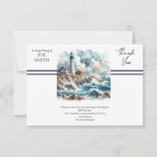 Modern Coastal Funeral  Thank You Card