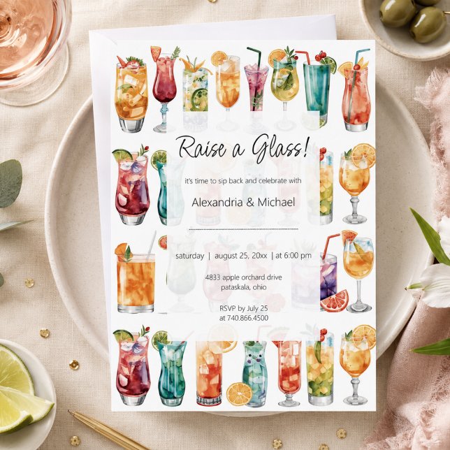 Modern Cocktail Collection Party  Invitation (Creator Uploaded)