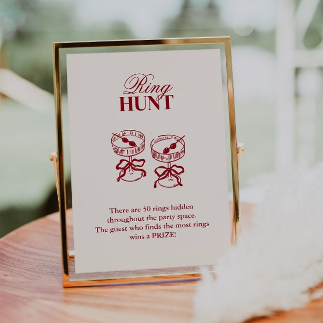 Modern Cocktail ring hunt bridal shower game (Creator Uploaded)