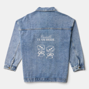 Modern Cocktails Bachelorette Weekend Team bride Denim Jacket