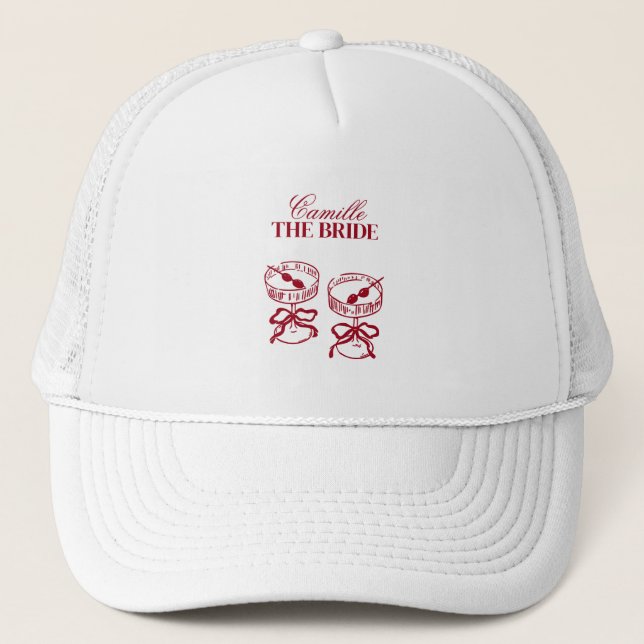 Modern Cocktails Bachelorette Weekend  Trucker Hat (Front)
