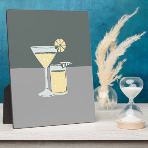 Modern Cocktails Colorblock  Plaque