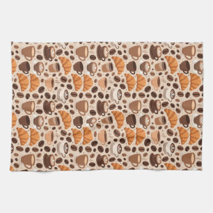 Modern Coffee Aesthetic Pattern Kitchen Towel
