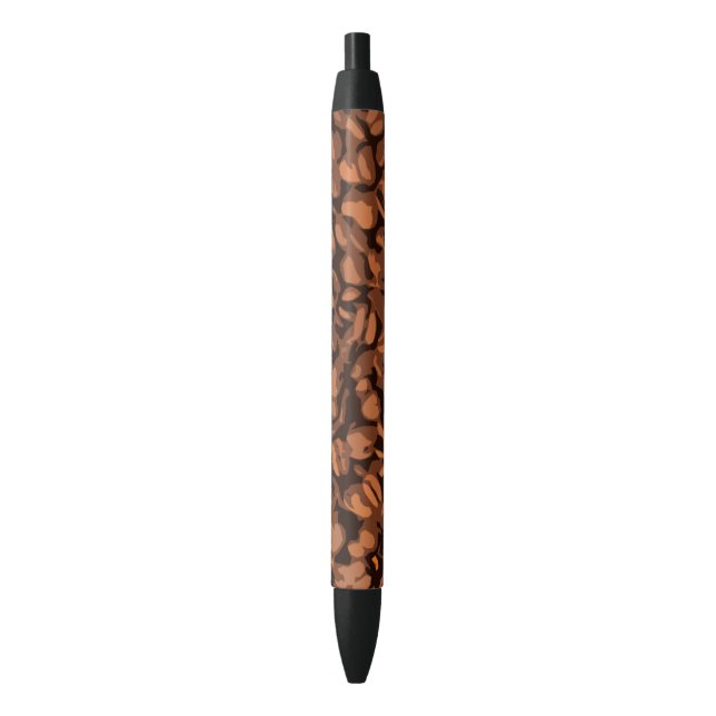 Modern Coffee Bean Black Ink Pen (Front Vertical)