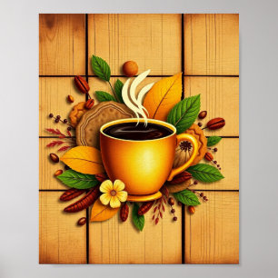 Modern Coffee Illustration Poster