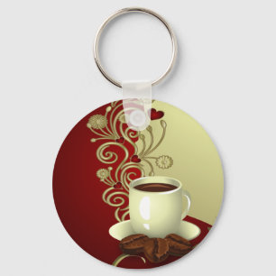 Modern Coffee Lover Keychain