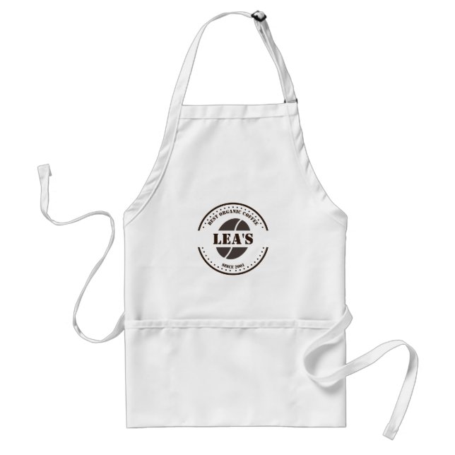 Modern Coffee Shop Custom Logo  Standard Apron (Front)