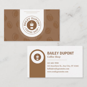 Modern Coffee Shop Professional Business Card