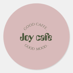Modern Coffee Shop Sticker Cafe Branding Label