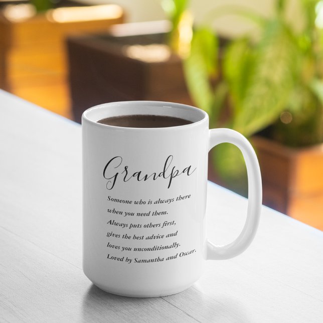Modern Collage Best Grandpa Ever Beauty Gift Coffee Mug (Creator Uploaded)
