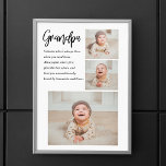 Modern Collage Best Grandpa Ever Beauty Gift Poster<br><div class="desc">A modern collage "Best Grandpa Ever" gift is a creative and personalized way to show your appreciation and love for your grandfather. This type of gift typically involves using digital technology to compile a collection of photos and images that showcase special moments and memories you have shared with your grandpa....</div>