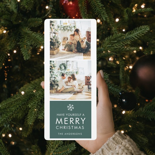 Modern Collage Christmas Holiday Photo | Be Merry (Creator Uploaded)