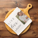 Modern Collage Couple Photo & Live Love Laugh Gift Kitchen Towel<br><div class="desc">Modern Collage Couple Photo & Live Love Laugh Gift</div>