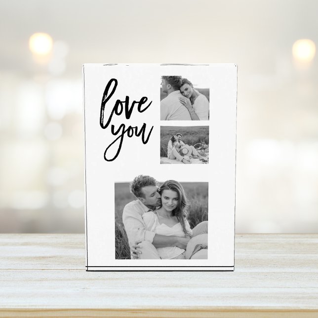Modern Collage Couple Photo & Love You Beauty Gift (Creator Uploaded)