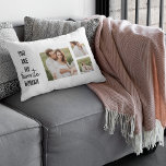 Modern Collage Couple Photo & Romantic Love Quote Lumbar Pillow<br><div class="desc">Modern Collage Couple Photo & Romantic Love Quote</div>