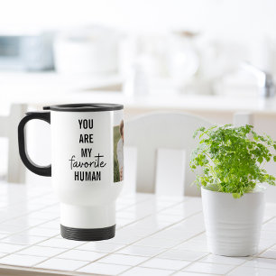 Modern Collage Couple Photo & Romantic Love Quote Travel Mug