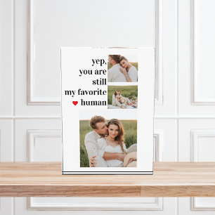 Modern Collage Couple Photo Romantic Quote Block