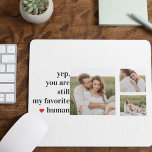 Modern Collage Couple Photo Romantic Quote Mouse Pad<br><div class="desc">Modern Collage Couple Photo Romantic Quote</div>